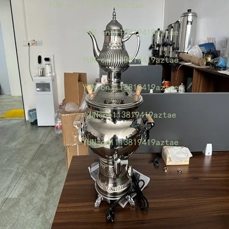 10L High Capacity Stainless Steel Electric Samovar, Thermostatic Hot Water Urn Tea Maker with Faucet