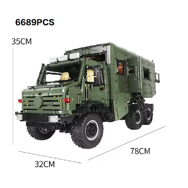 J907 MOC Technical Off-Road Vehicle Building Blocks Model Unimog RV Educational ,Halloween, Christmas gifts