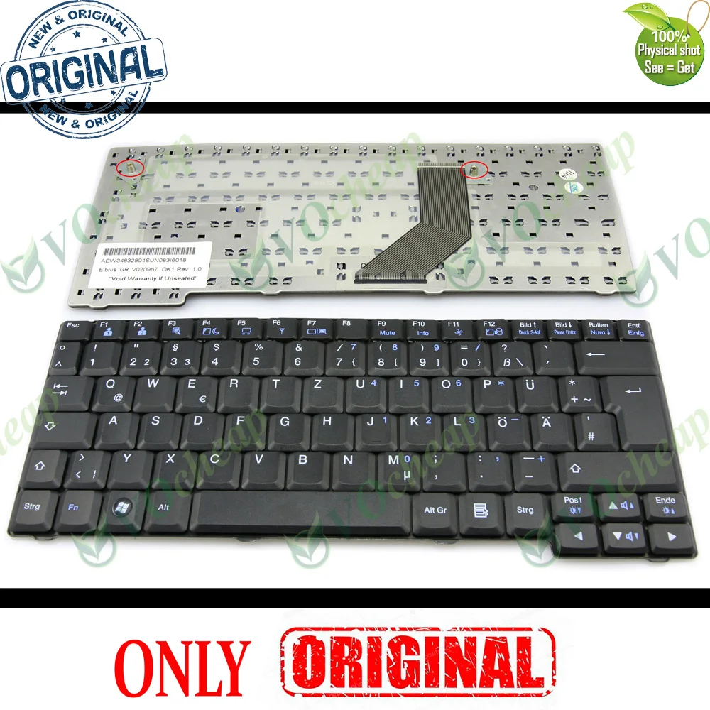 New Laptop Notebook Keyboard for LG E200 E300 E210 E310 ED310 Black German GR Deutsch DE (QWERTZ) Version - AEW34832804