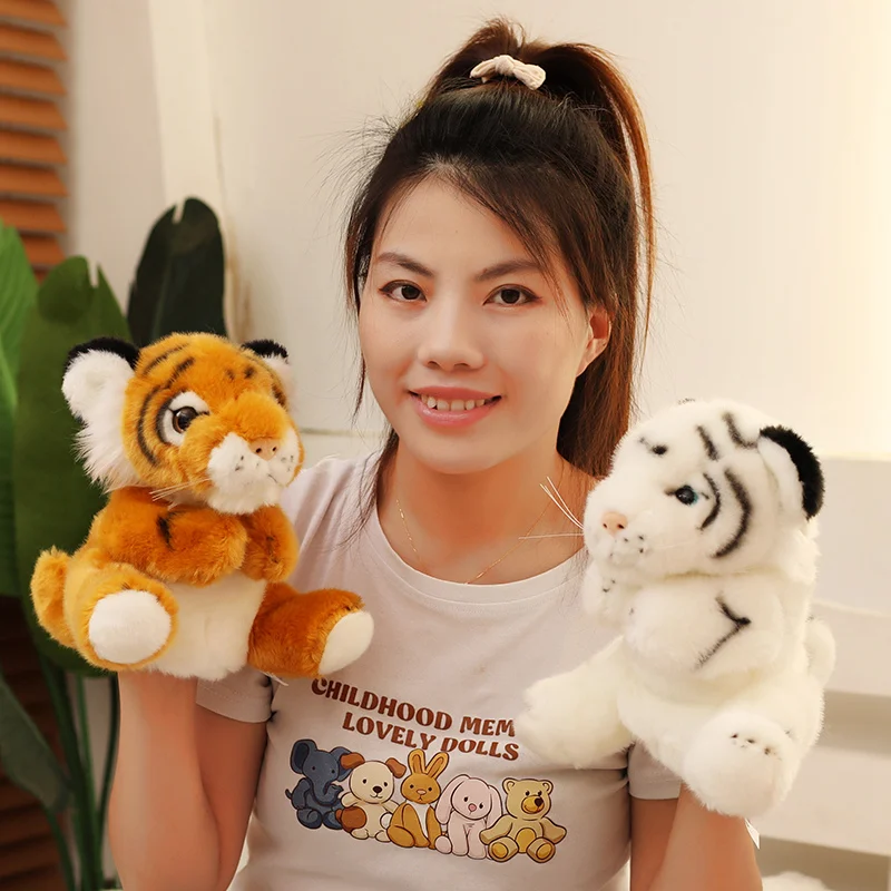 Stuffed Plush Animals Toys Hand Finger Puppet Kawaii Dolls Educational Toys Learning & Education Tiger Birthday Gift