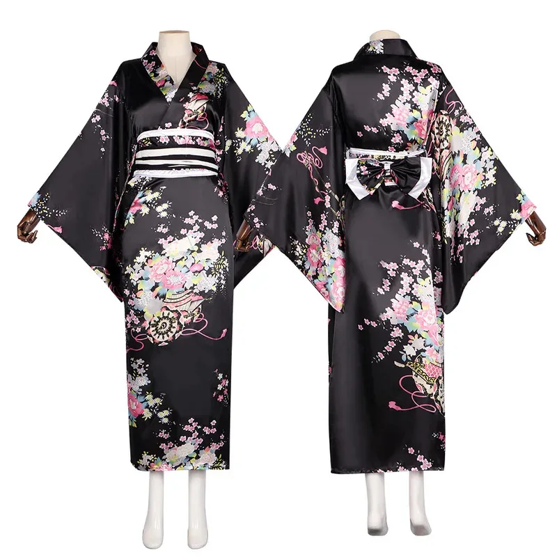 2025 22 sexy japonês quimono terno kawaii meninas floral impresso longo yukata robes adorável lolita vestido para mulher anime traje