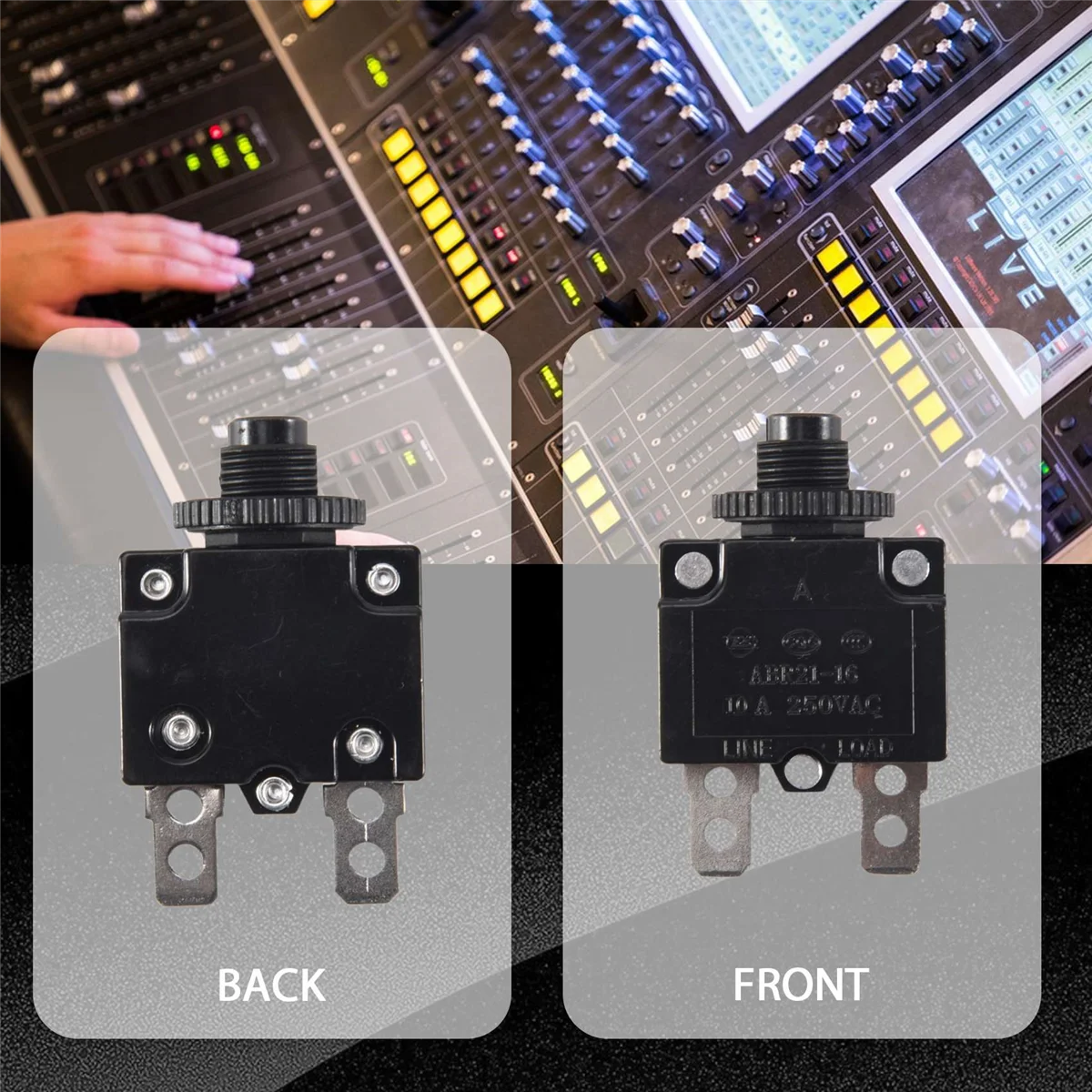 Interruptor com Terminais de 2 Pinos, 101E, CA, CC, 125 V, 250V, 50Hz, 60Hz, 10A