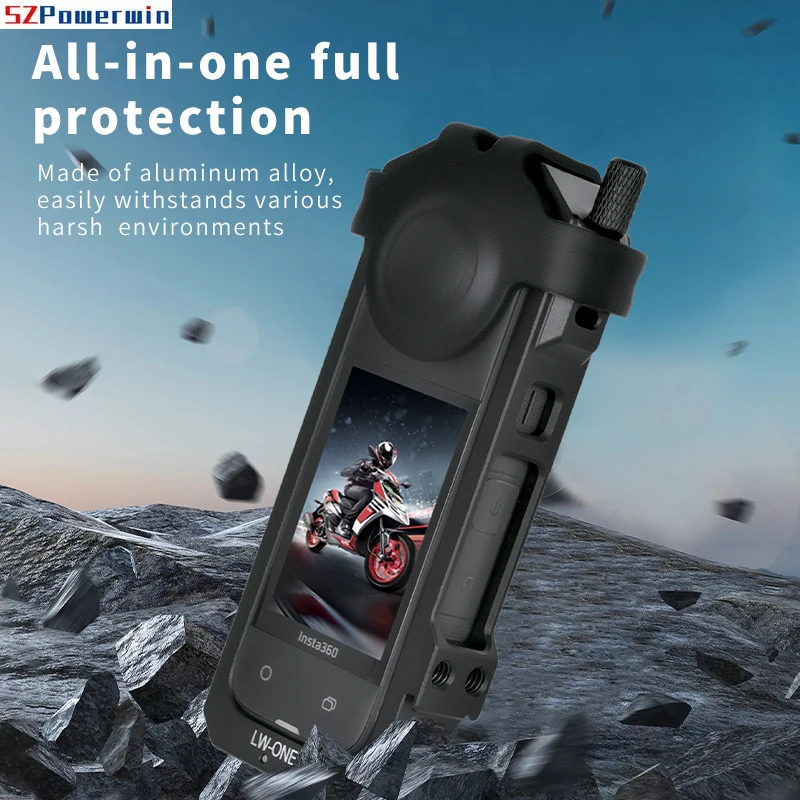 

Металлическая защитная клетка YELANGU для аксессуаров экшн-камеры Insta360 X4 с креплением для холодного башмака и защитным чехлом для объектива