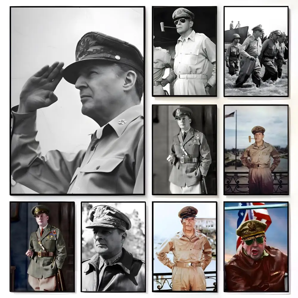 Military Figure Biography D-Douglas MacArthur Poster American Film Mural Home Childrens Room Wall Decor Print