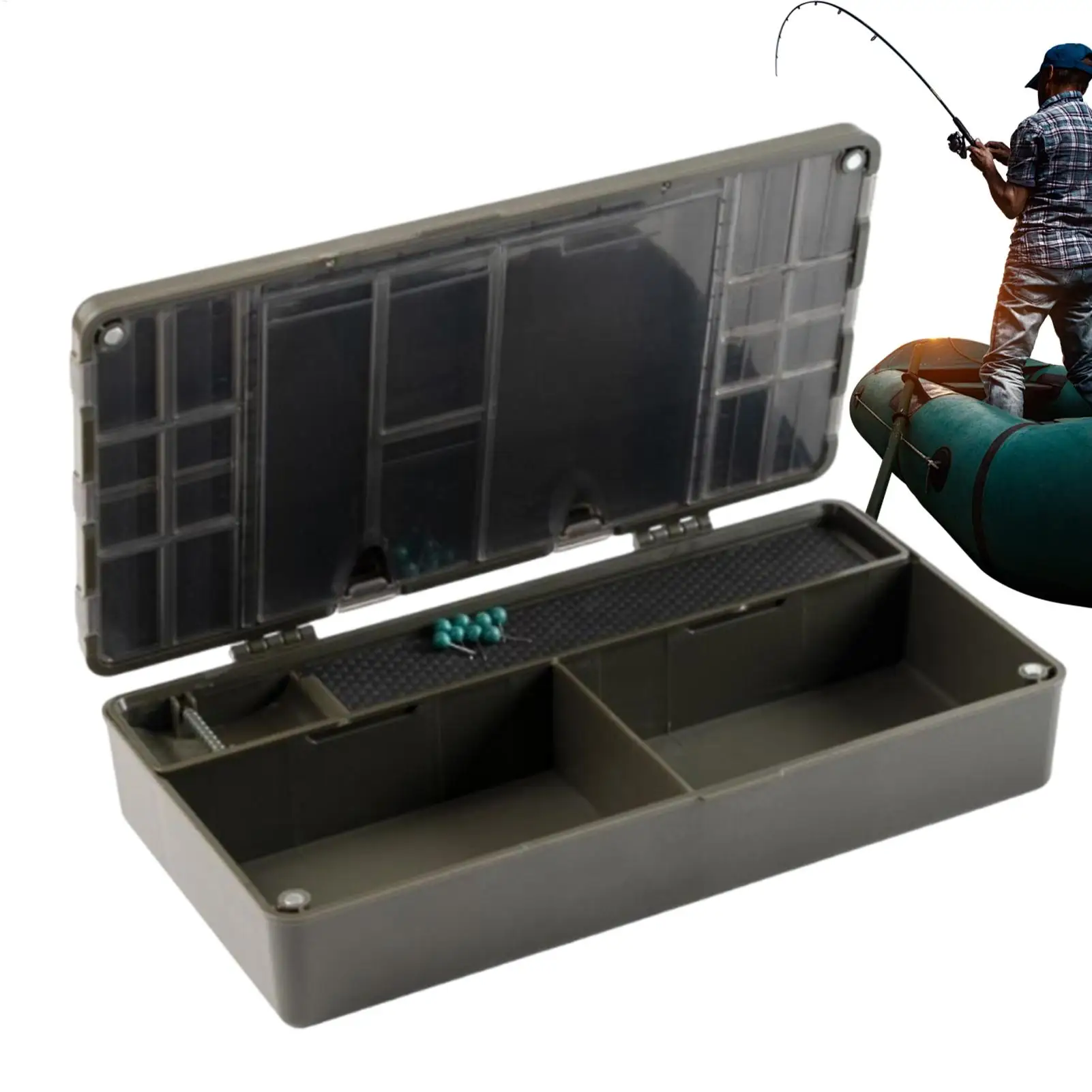 

Органайзер для рыболовных крючков, коробка для рыболовных снастей, чехол для джиг-приманки, многофункциональный контейнер для снаряжения для приманки, рыболока, дорожная лодка, морская вода