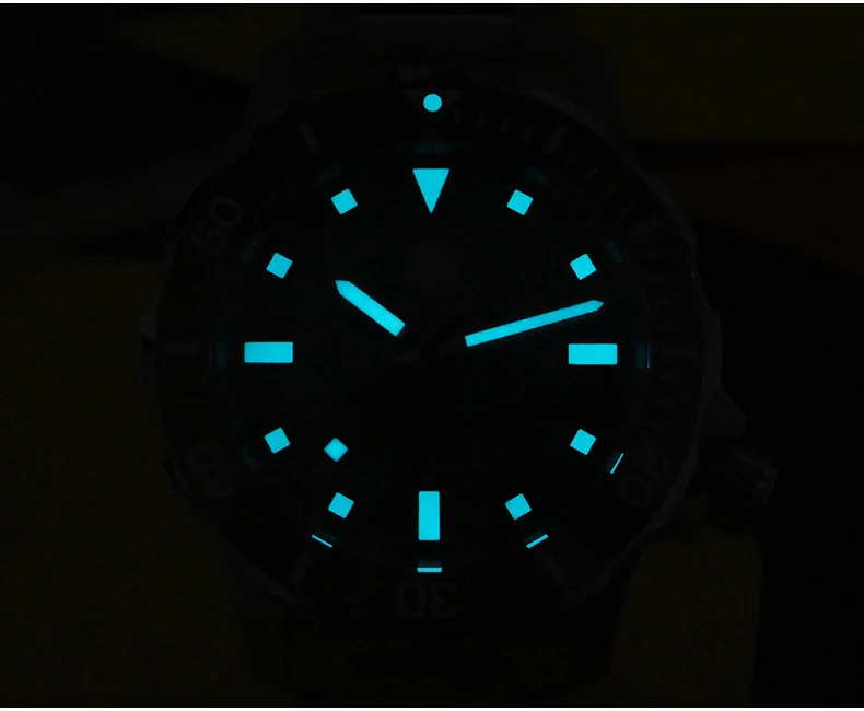 San Martin Men Diver Watch Automatic Mechanical Wristwatch 200M Waterproof BGW-9 Luminous Sapphire Mesh Milanese Strap NH35