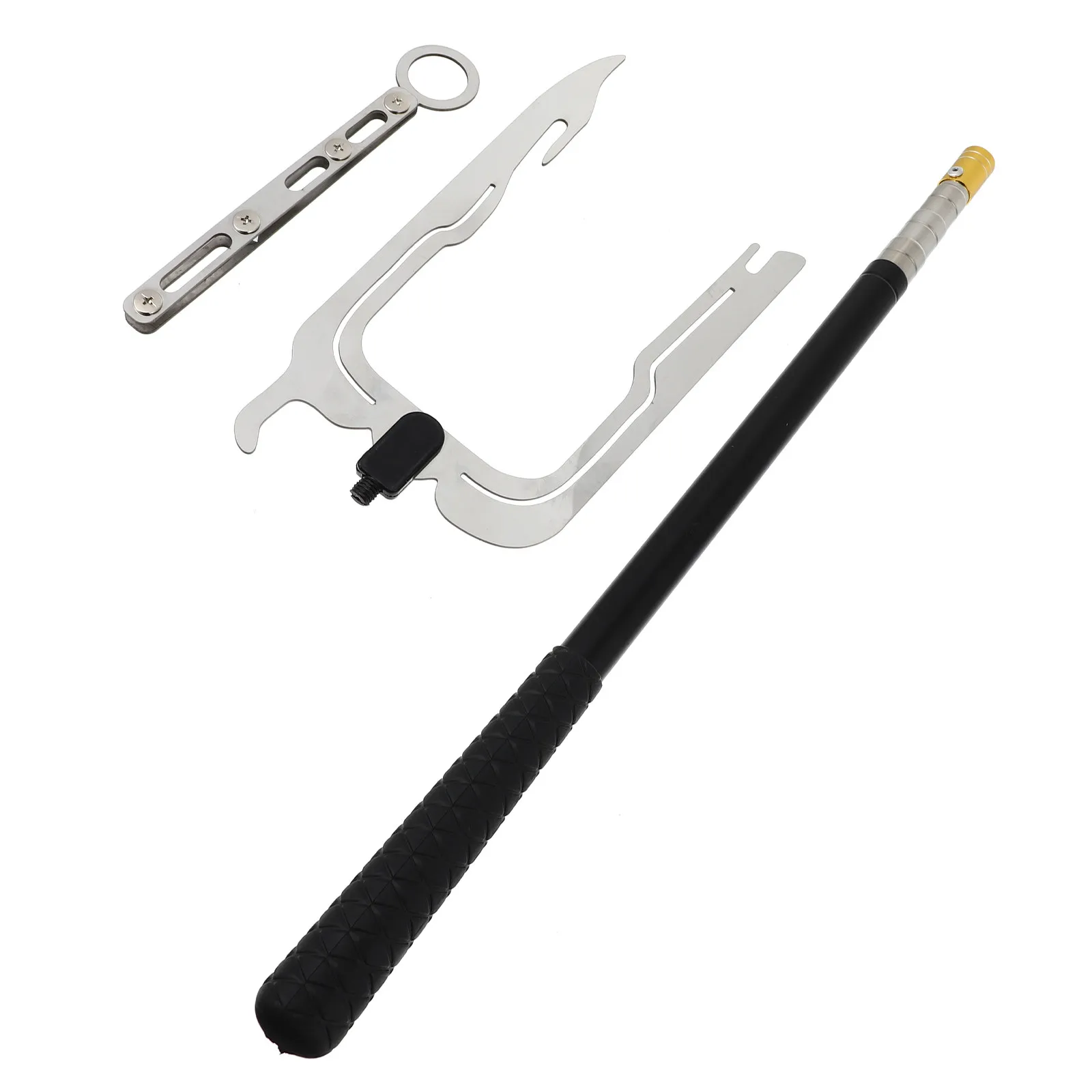 

1Set Telescopic Boat Hook Stainless Steel Portable Multi-Purpose Tie Rope Dock Hook Threader Boat Puller