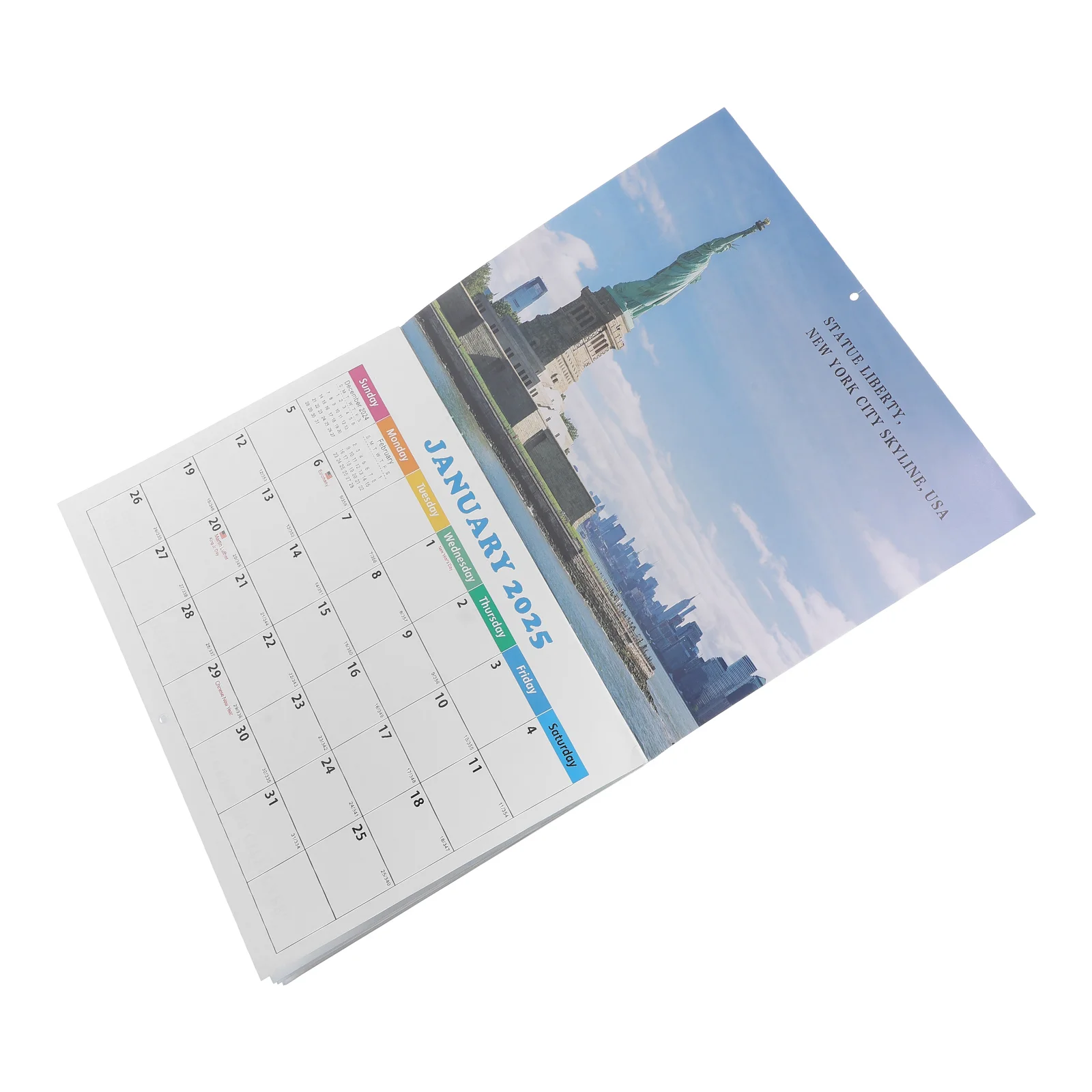 

World Scenery Wall Calendar Year 2025 Yearly Hanging Paper Daily Decorative Travel Planner Travel-themed Family Office