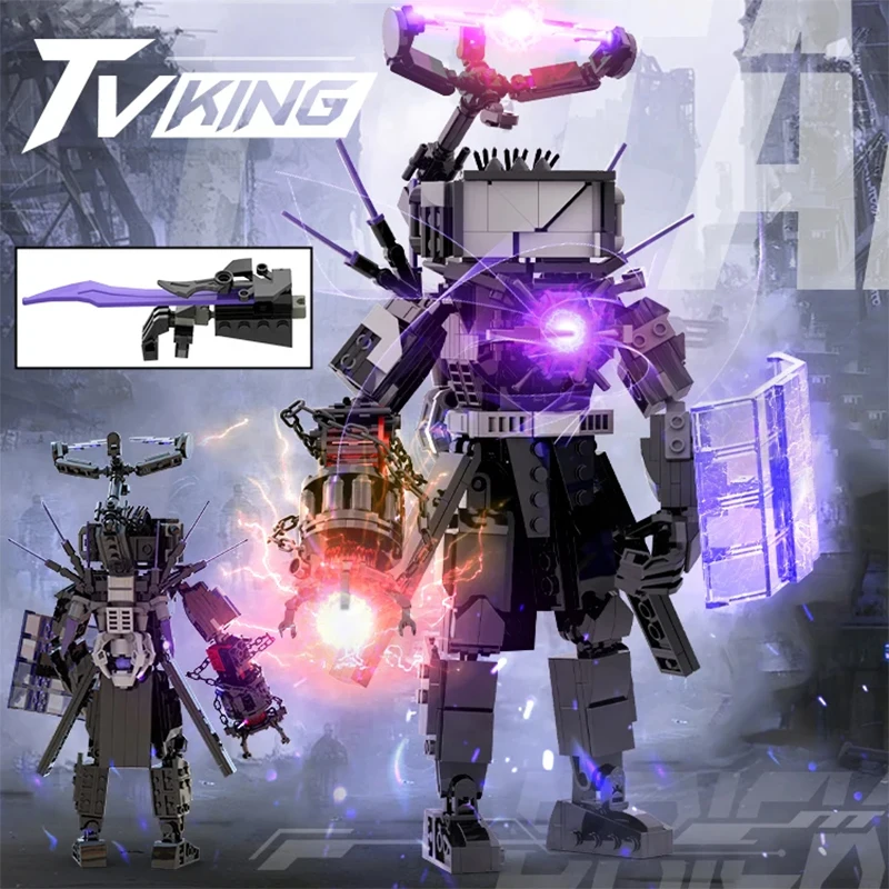 Skibidi Toilet Titan Speakeman, TV Man, juego de bloques de construcción de camarógrafo, 445 Uds., juguetes de construcción de personajes coleccionables para niños