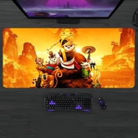 Kung Fu Panda Mouse Pad Gamer Pc Gaming Accessories Rubber Mat XXL Deskmat Mats Keyboard Cabinet Mause Laptops