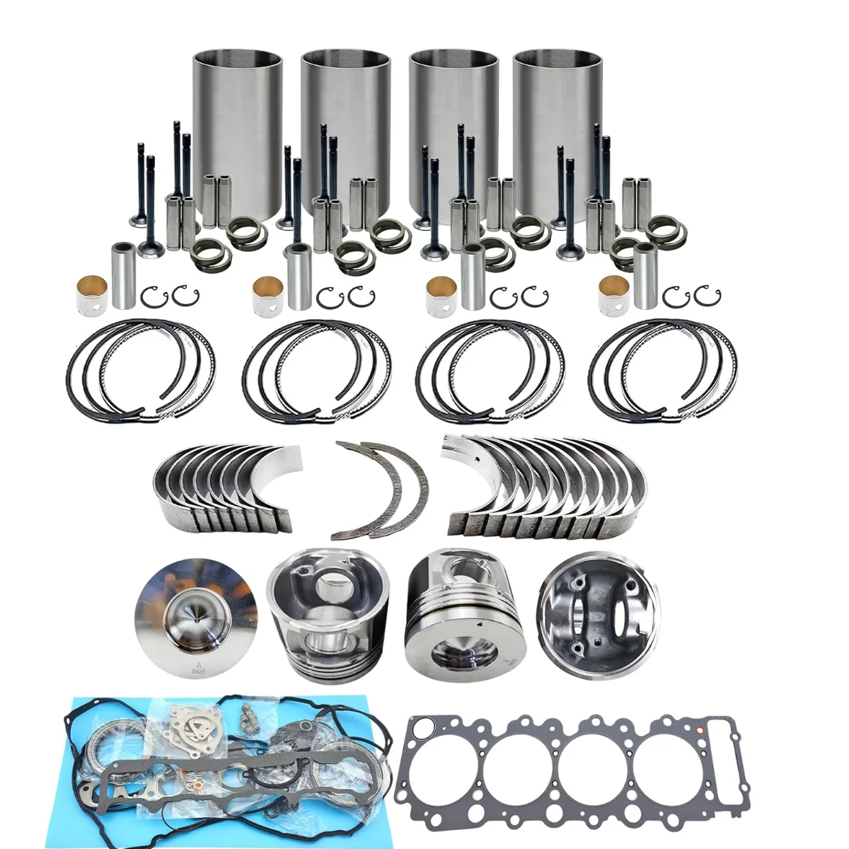 

Комплект для капитального ремонта двигателя XCWoOshop 4HK1 4HK1T 4HK1TC, поршни, гильзы, прокладки для двигателей Isuzu NPR NQR NRR NPR-HD