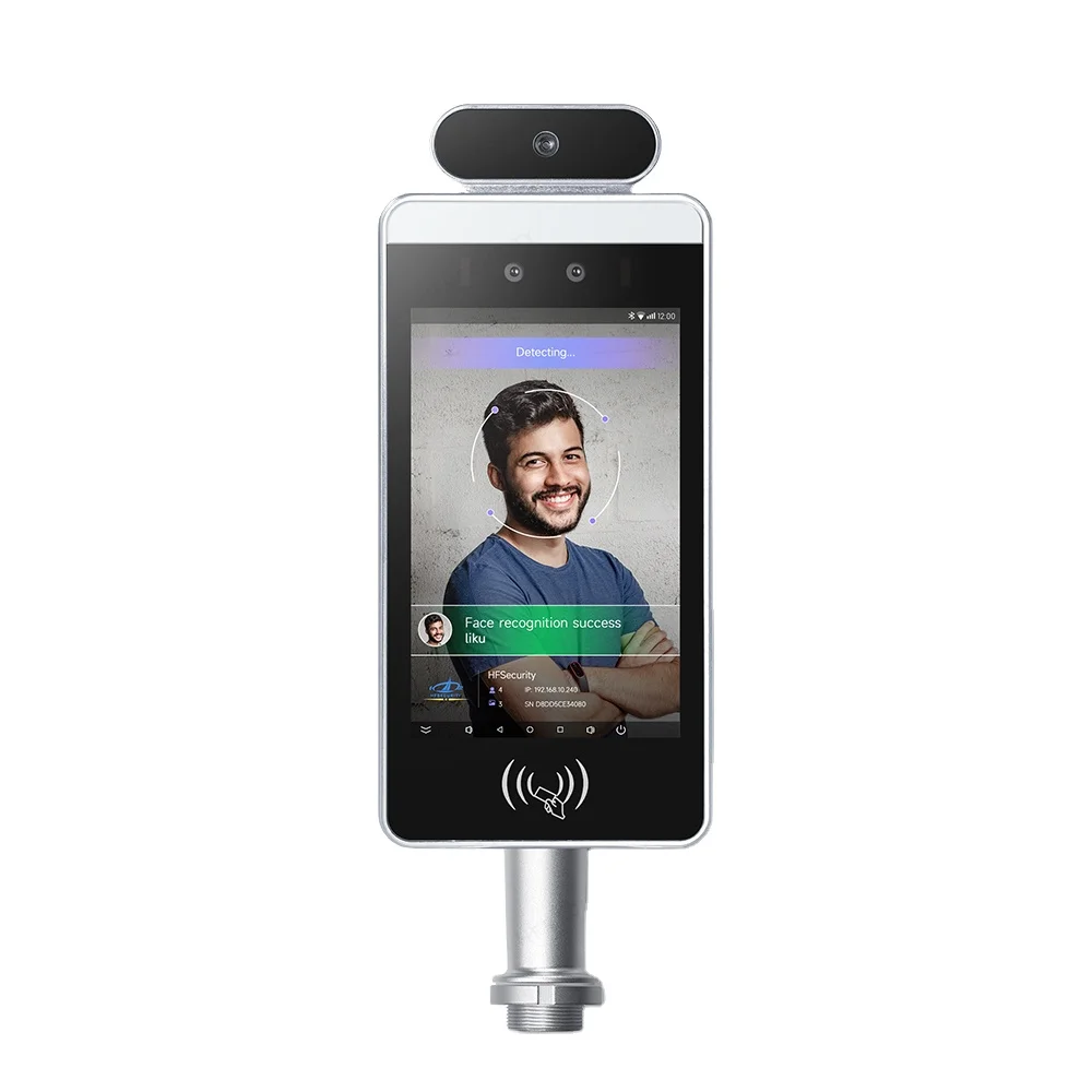 

HFSecurity RA08T 8-дюймовая горячая распродажа распознавание лиц AI датчики измерения температуры камера для барьерных ворот