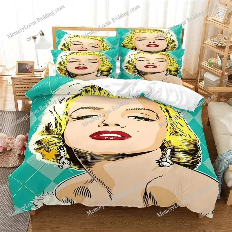 

Marilyn Monroe Photo Picture Double Bedding Set Single Dormitory Student Knits