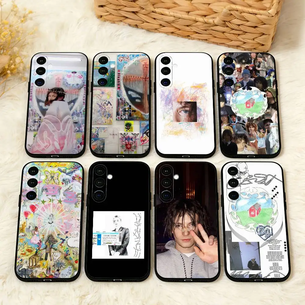 

F-Fantasy B-Bladee 333 Drain Gang Phone Case For Samsung A73,A21s,A22,A31,A32,A52,A53,A71,A80,Soft Black Shell