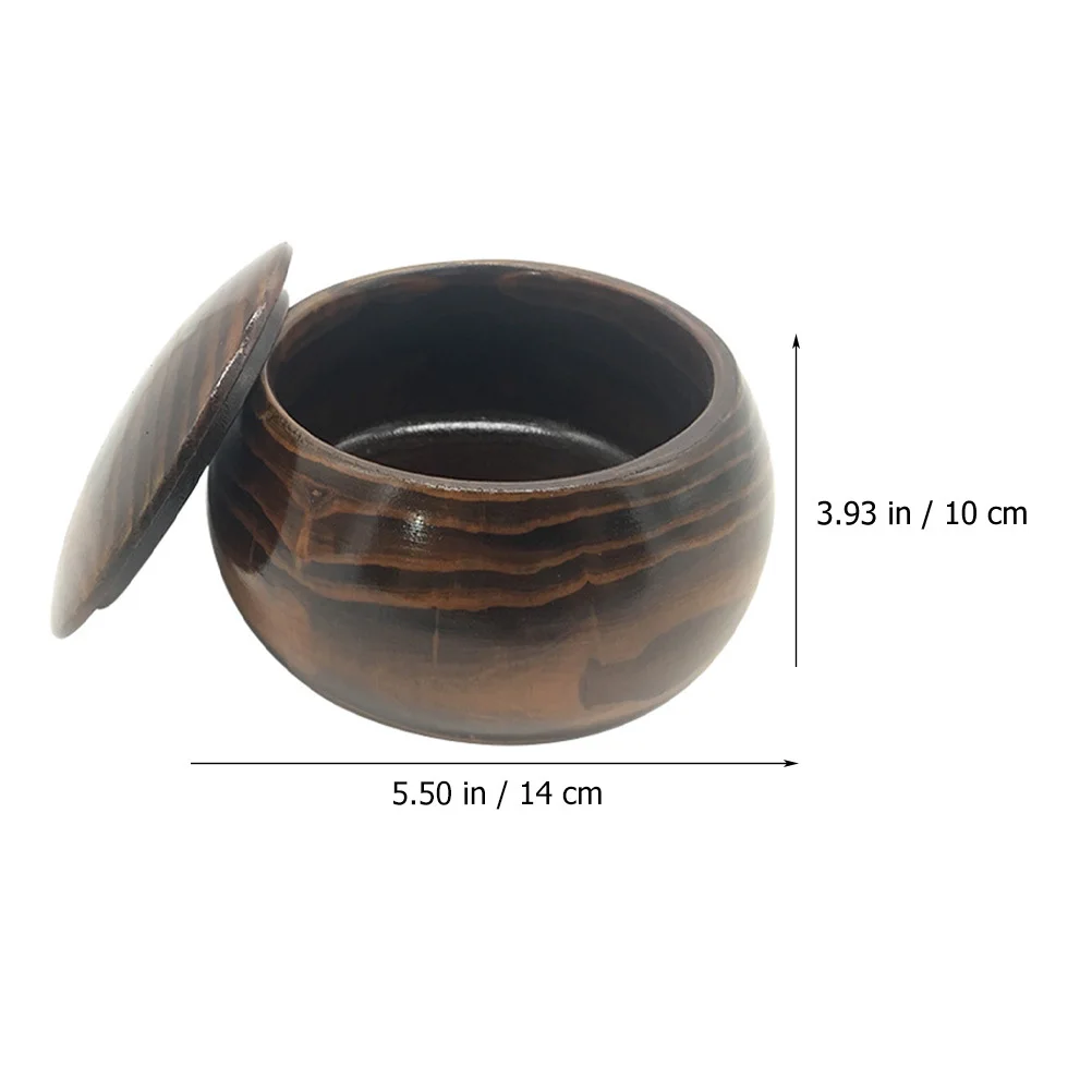 

Go Chess Pieces Storage Bowl Small Lightweight Wood Chess Stones Holder with Lid for Professional Go Game Players Students