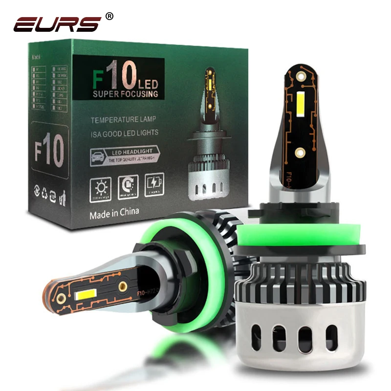 Led Autokoplamp F10 LED H1 H3 H4 H7 H8 H11 H9 HB3 HB4 H1R2 9003 9005 9006 9012 6000K Autokoplamp Auto Mistlamp H11 Auto Led