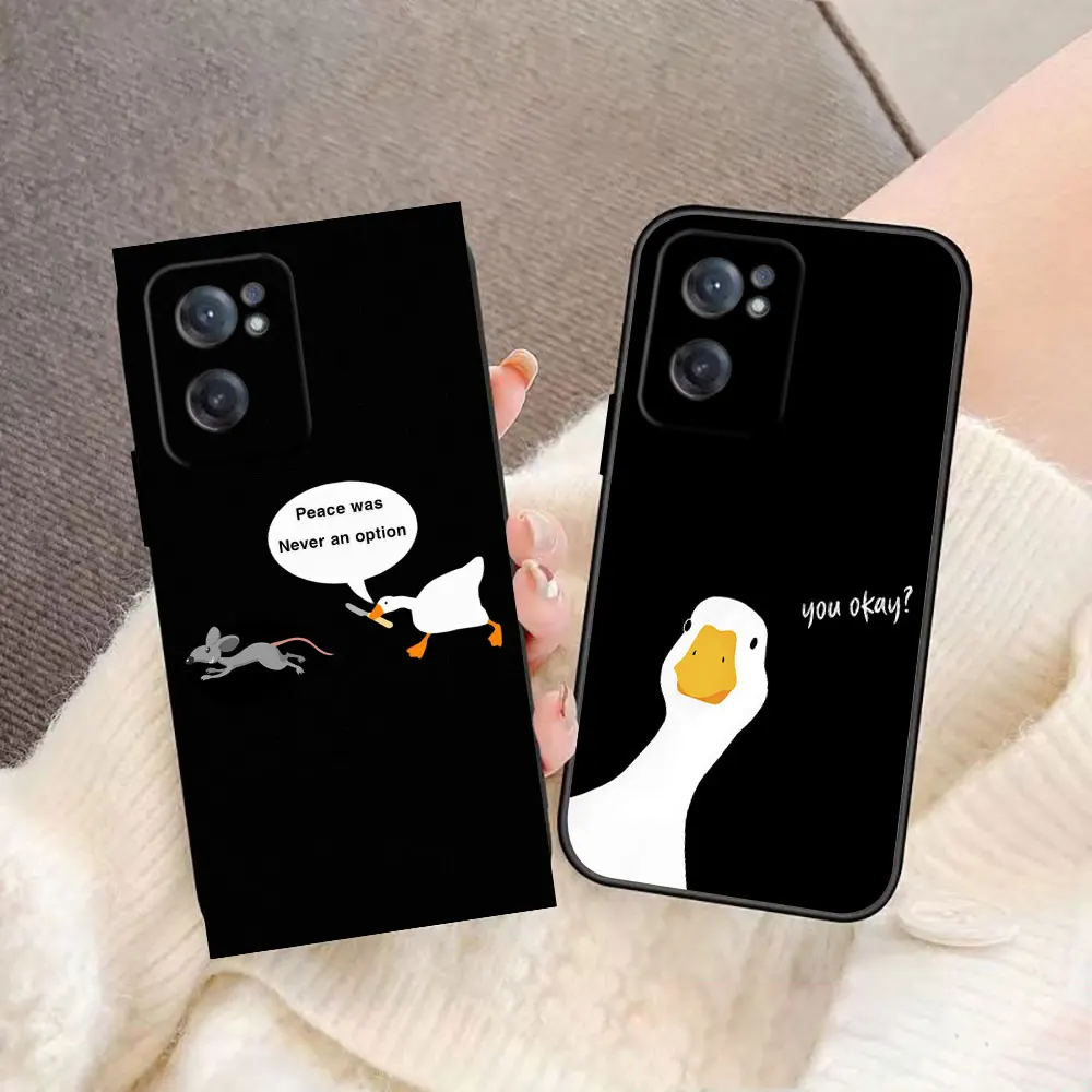 Cartoon Duck Goose Game Phone Case For Oneplus 11 10 9 8 8T 7 7T 6 6T ACE 2V NORD CE 2 3 Pro Case Funda Coque Shell Capa Cover