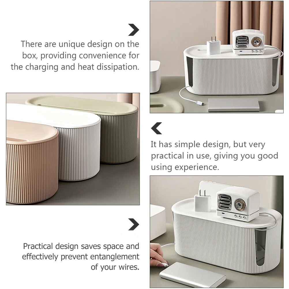 

Cord Management Box Plastic Cable Case Socket Organizer Design Heat Dissipation Effect Tidy Space Socket Storage Box