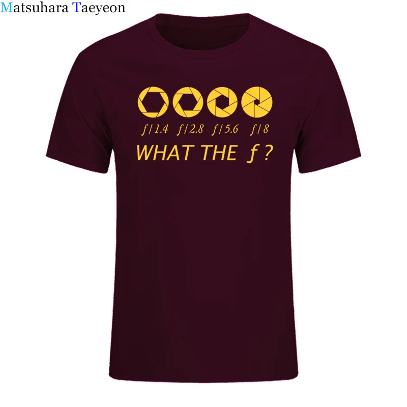 Photographer - What The F - Stop Men T-shirt 100% Cotton Casual Men\'s T Shirts Brand Clothing Tops Tees Funny Clothing