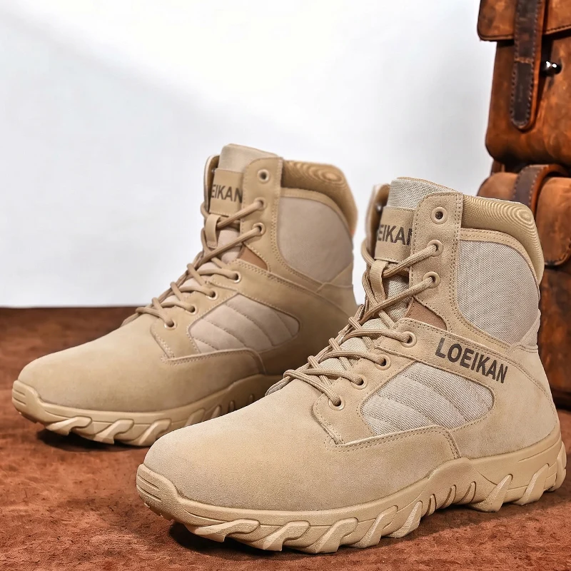 Taktische Stiefel für Herren, stoßdämpfend, rutschfest, hohe Schuhe für die Jagd, Trekking, tägliche Arbeit im Freien – Detail 13
