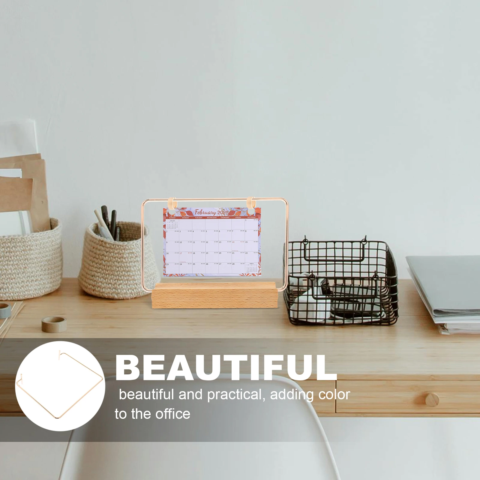 

1pc Sturdy Iron Flip Rack Stand For Home Office Desktop Holder Bracket Space-Saving Support For Tabletop Classroom Use