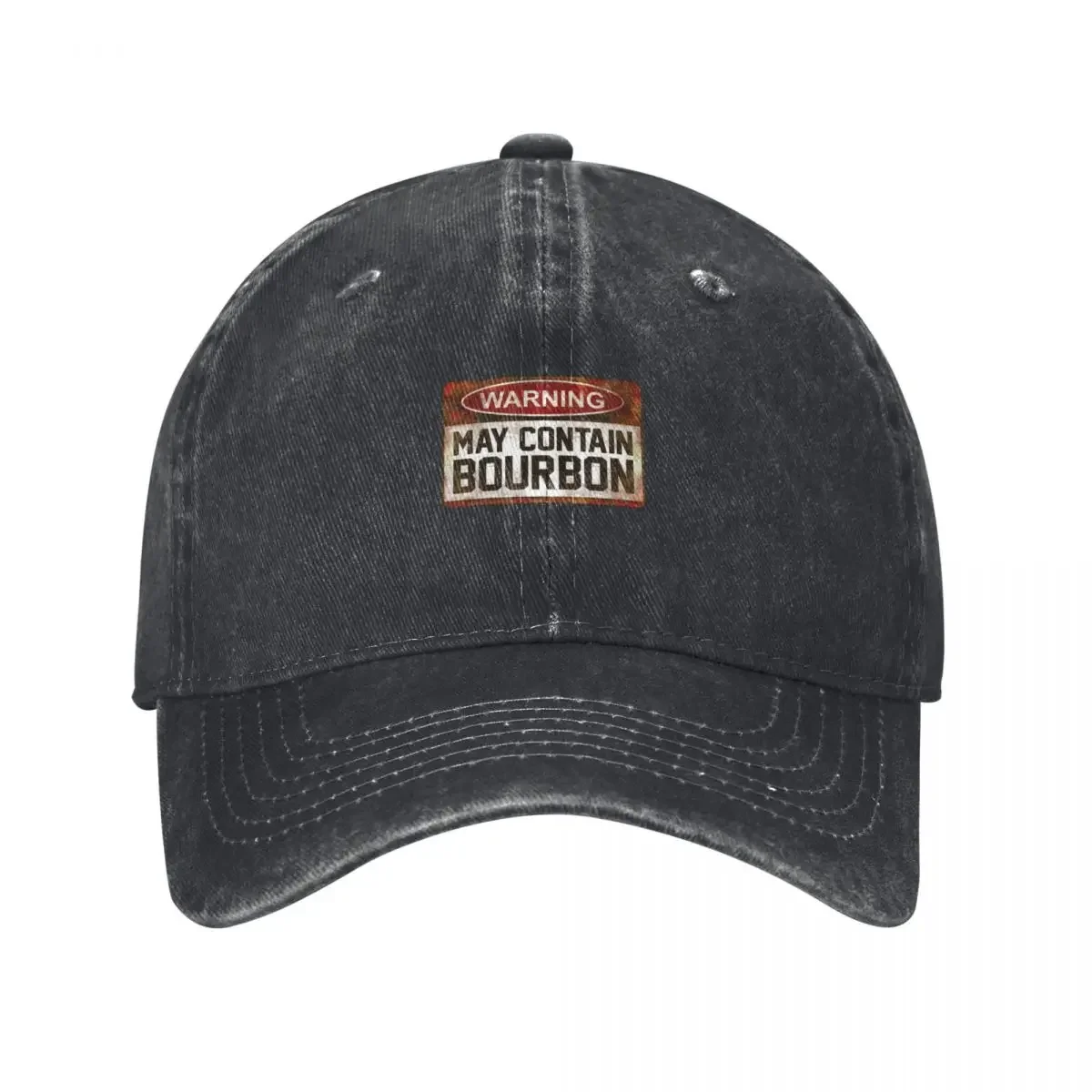 Warning May Contain Bourbon Sticker Baseball Cap tea Hat birthday Mens Tennis Women's