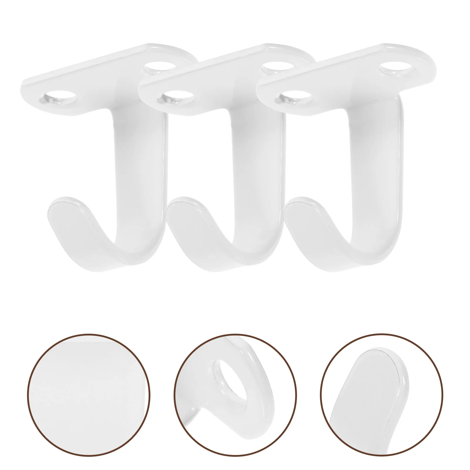 6 Pcs Hook up Ceiling Hooks Metal Mounted on Wall Hangers Screw Hanging Iron Fixing