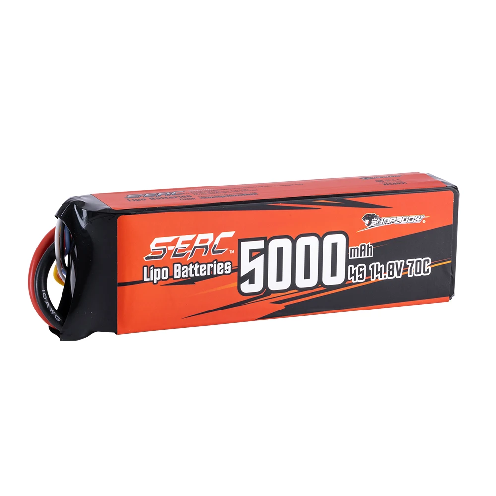 SUNPADOW 5000mAh 4S Lipo Battery for 14.8V 70C 100C 130C  with EC5 with RC Airplane Helicopter Drone FPV Quadcopter Racing Hobby