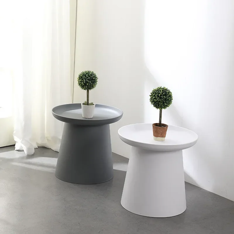 Nordic Round Side Table Plastic Living Room Household Small Apartment Small Round Table Simple Sofa Simple Coffee Table