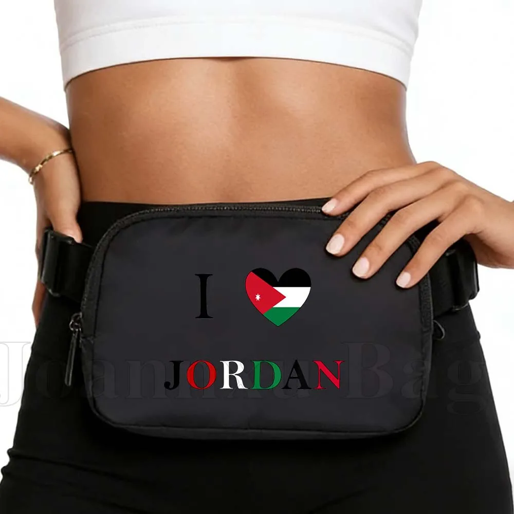 

Модная поясная сумка для йоги с флагом страны Джордан, спортивная поясная сумка для йоги, портативная сумка для мобильных устройств, унисекс, для фитнеса, бега, женские подарки