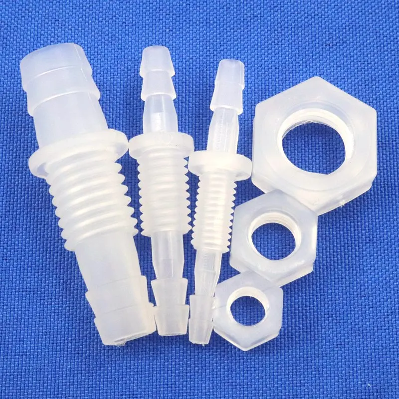 5 ~ 200 sztuk M6 ~ M10 PP złącza rurowe akcesoria do akwarium Adapter do akwarium złącza kolczaste złączka grodziowa pompa powietrza złącze węża — zdjęcie 3