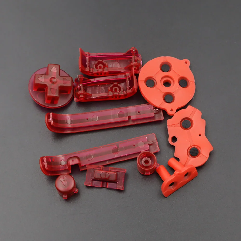 1Set For Gameboy Advance GBA Replacement Plastic D Pads A B Power ON OFF Full Set Button & Conductive Rubber Keypads