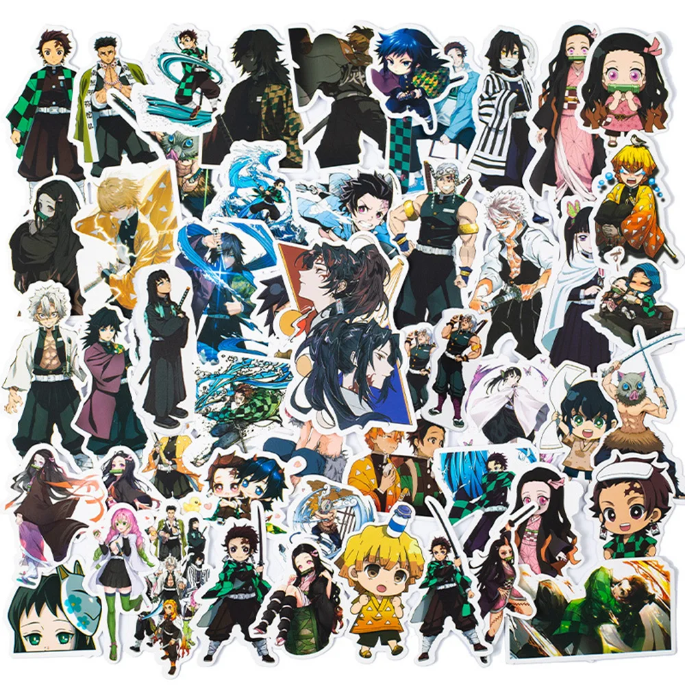 10/30/50PCS Anime Demon Slayer Cartoon Sticker DIY Phone Laptop Luggage Skateboard Graffiti Decals Fun for Kid Gift