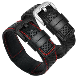 For Dietrich Panerai men soft wristband 24mm black red yellow green a whole Leather watch strap belt Leather watchband bracelet