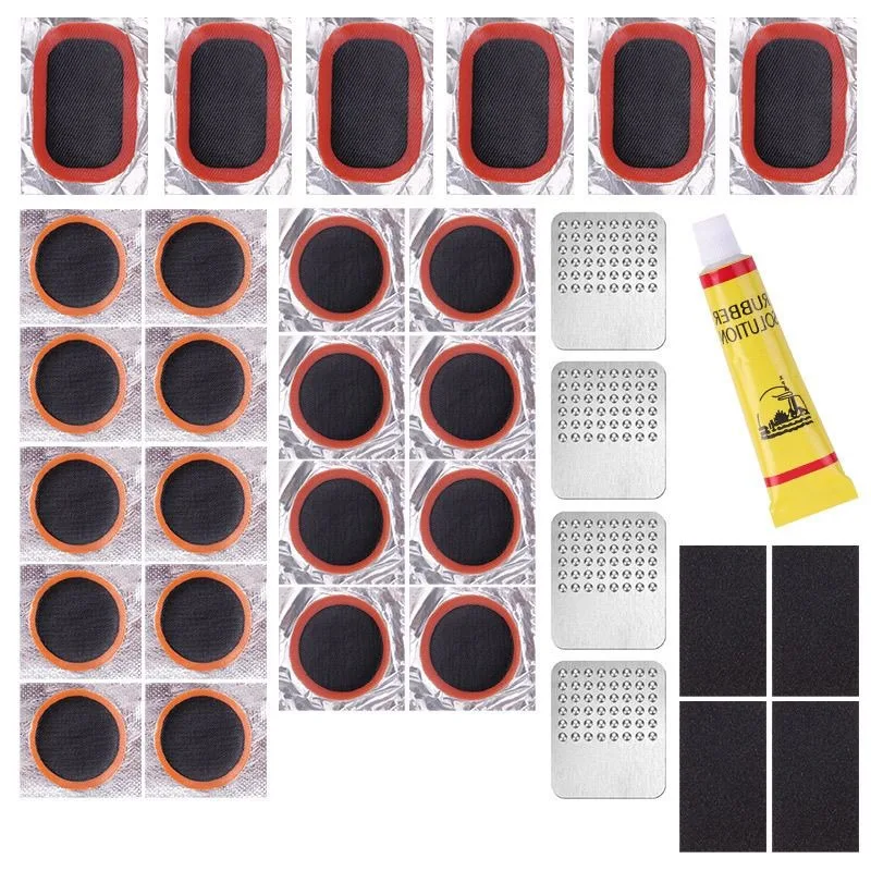 Fahrradreifen-Reparaturset, Patches, Reifen-Flim-Schleiffolie, Brecheisen, multifunktionale Werkzeuge für Radfahren, Reifen-Patch-Reparatur-Set