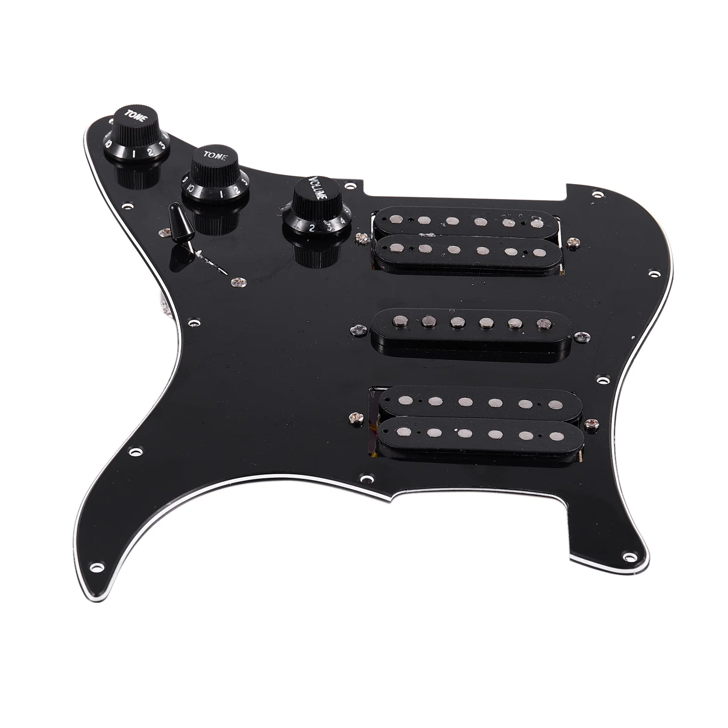 Loaded Prewired Electric Guitar Pickguard 11 Hole Hsh Pickups Pre Wired Single-Coil Humbucker Magnet Pickups image 3