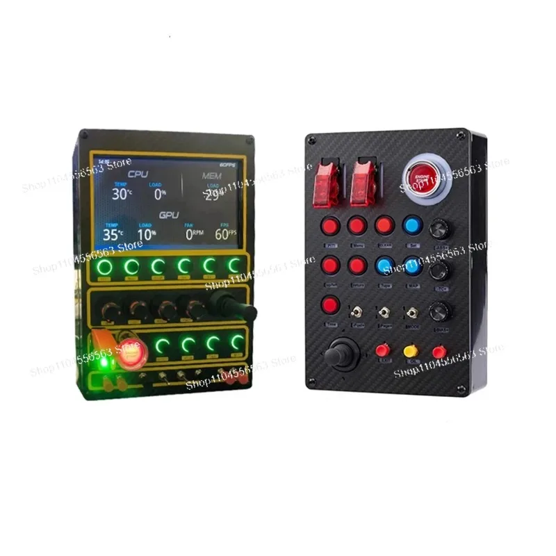 RGB Racing Simulator Central Control Box - Instrument Panel for Logitech/Thrustmaster/Simagic/Fanatec