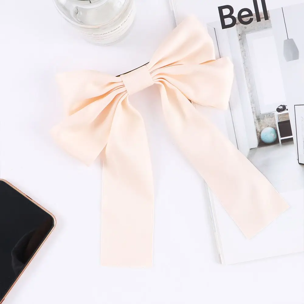 Sweet Simple Spring Spring Clip Bow Ribbon Female Hair Accessories Purple Hair Clip Korean Style Hairpin Very Peri Headwear