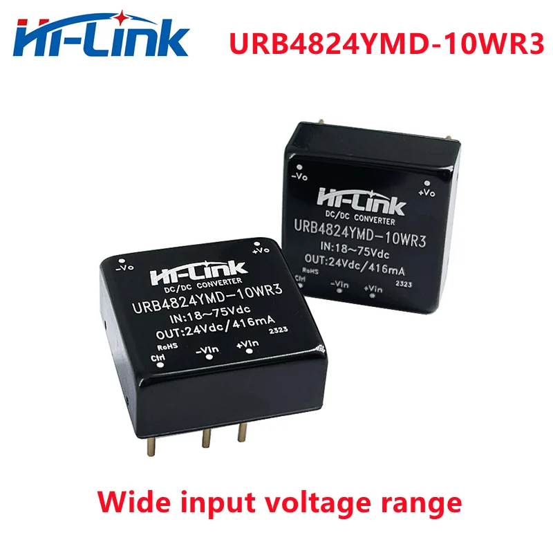 หัวแปลง Hi-Link 10W DCDC 10W 24V/48V ถึง3V 5V 9V 12V 15V 24V URB4805YMD/URB2412YMD/URB2405YMD-10WR โมดูล3สวิทชิ่งเพาเวอร์ซัพพลาย