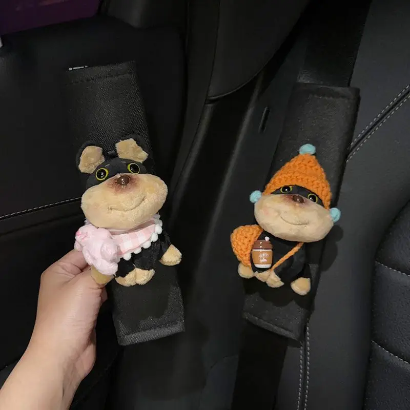 

Car Seat Belt Shoulder Cover Cute Bee Dog Car Decoration Gift Four Seasons Cartoon Protective Cover