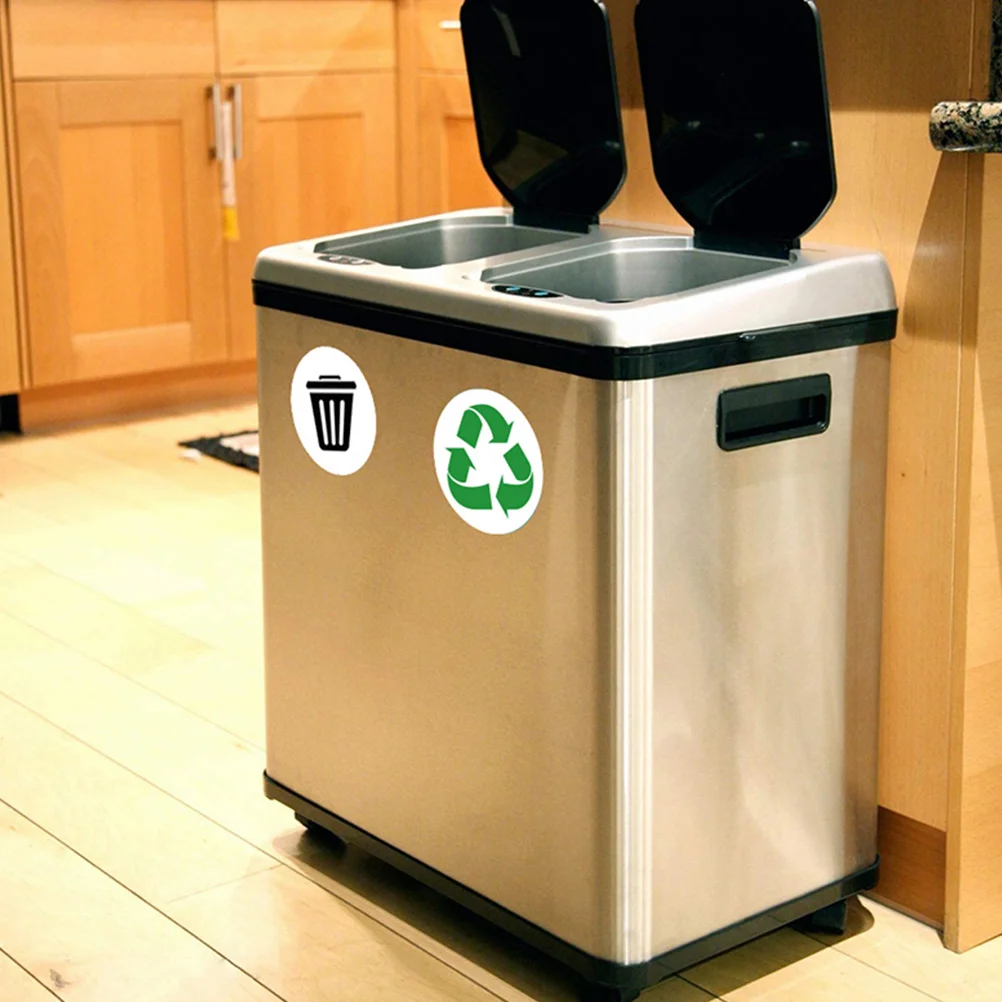 

12pcs Garbage Classification Stickers Pvc Recycling Labels Self-Adhesive Trash Can Decals For Kitchen Home Recycling Stickers