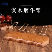 Creative Wooden Smoking Pipe HolderPortable Multi-position Display Rack Pipe Stand Smoking Accessories Tool