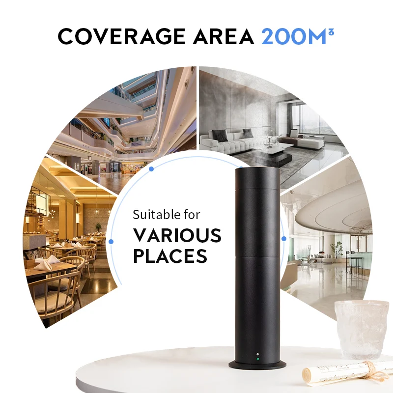 NAMSTE dyfuzor olejków eterycznych dyfuzor aromatyczny ze stopu aluminium inteligentny pilot automatyczny odświeżacz powietrza do domowy Hotel