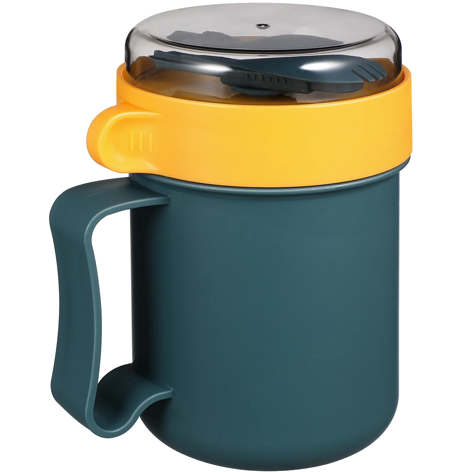 Cereal Cup Breakfast Soup Container with Lid Mugs Handles Microwave for Hiking Cups Microwavable Pp Oatmeal Bowl