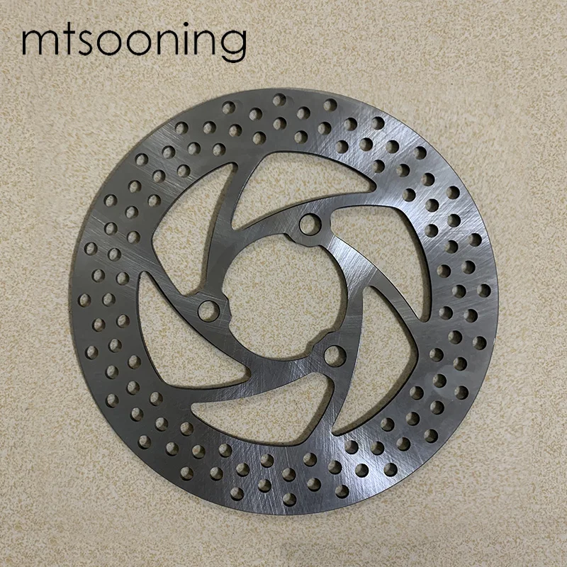 Mtsooning 220mm Brake Disc Motorcycle 3 Hole Stainless steel Front Rear Disc Rotor Disk Scooter Sport bike Dirt bike ATV Pitbike