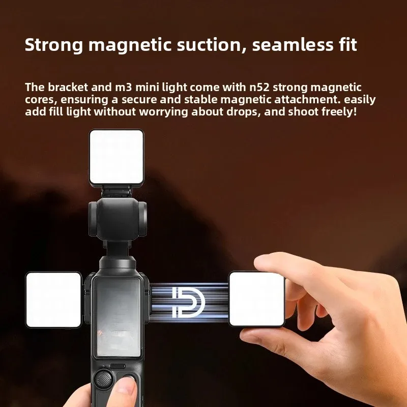 Outdoor Photography Fill Light Magnetic Adsorption Beauty Lamp for Action Camera Short Video Shooting