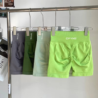 Shorts Impact Low Ribbed Waist Band Yoga Shorts Seamless Scrunch Bum Workout Gym Shorts Booty Hight Stretch Running Short