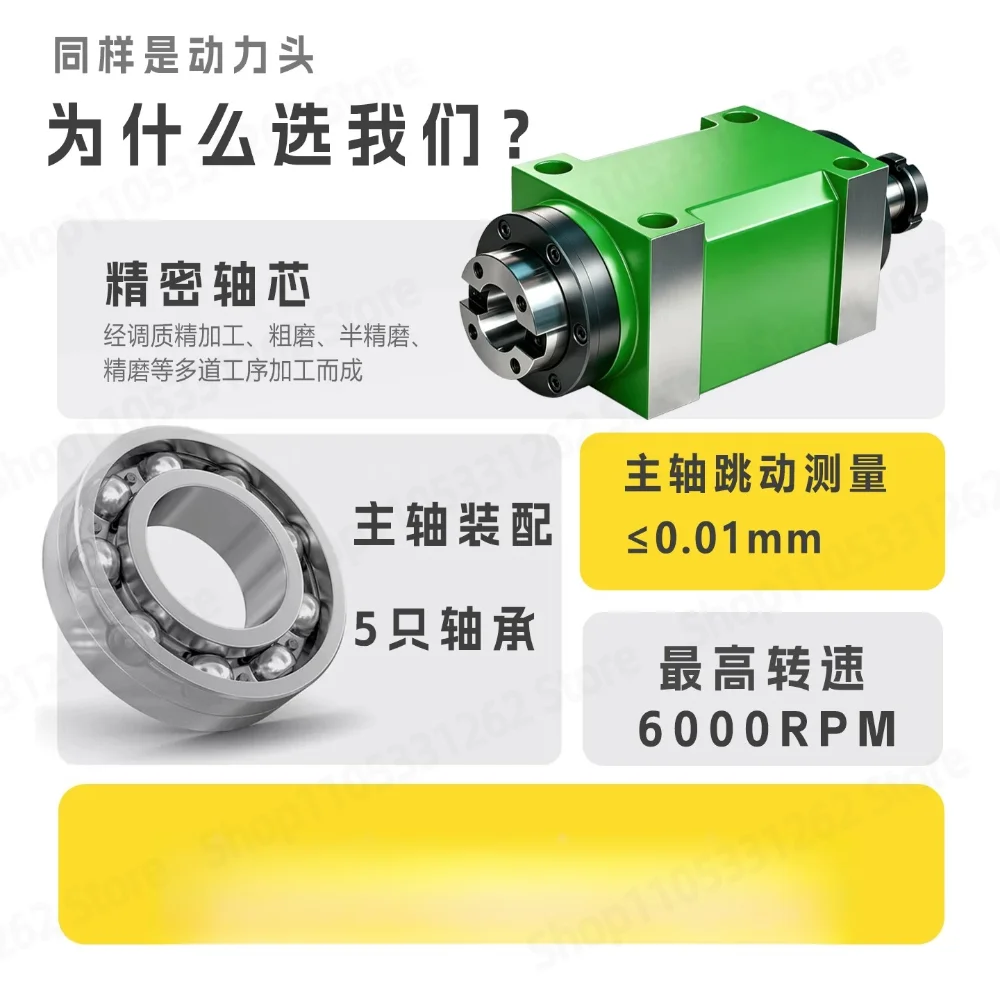 High Precision BT30 MT3 Power Spindle Head for Boring Milling Drilling Tapping, Waterproof Grinding Spindle for Machine Retrofit