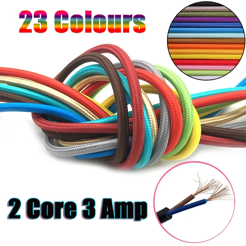 

2x0.75core braided cloth cable soft wire electric lamp retro braided wire copper wire DIY braided chandelier stranded wire