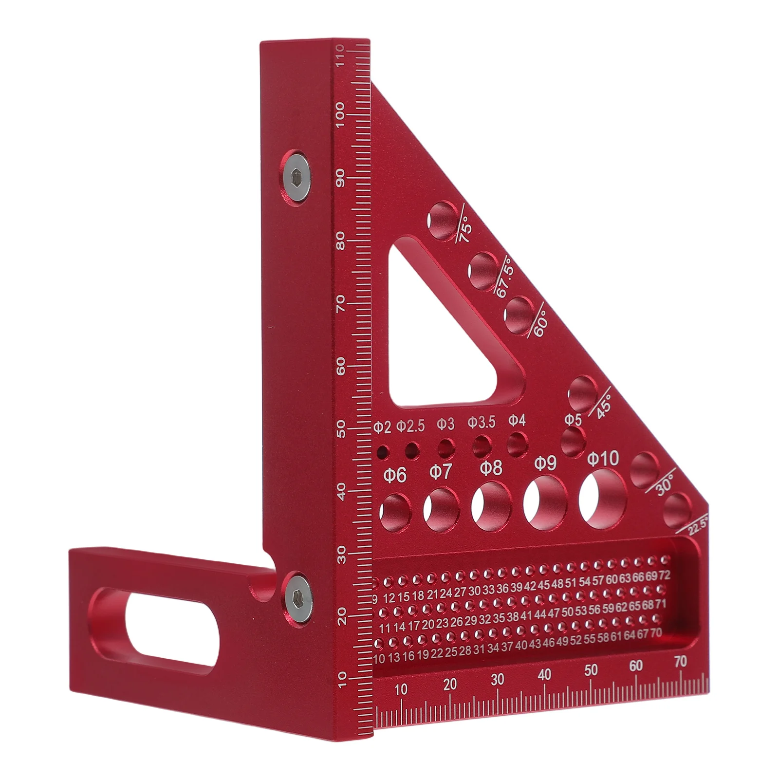 Woodworking Measuring Tools Square Foot Engineer Scale Ruler Aluminum Alloy Triangle Scribe Marker Precision Tool